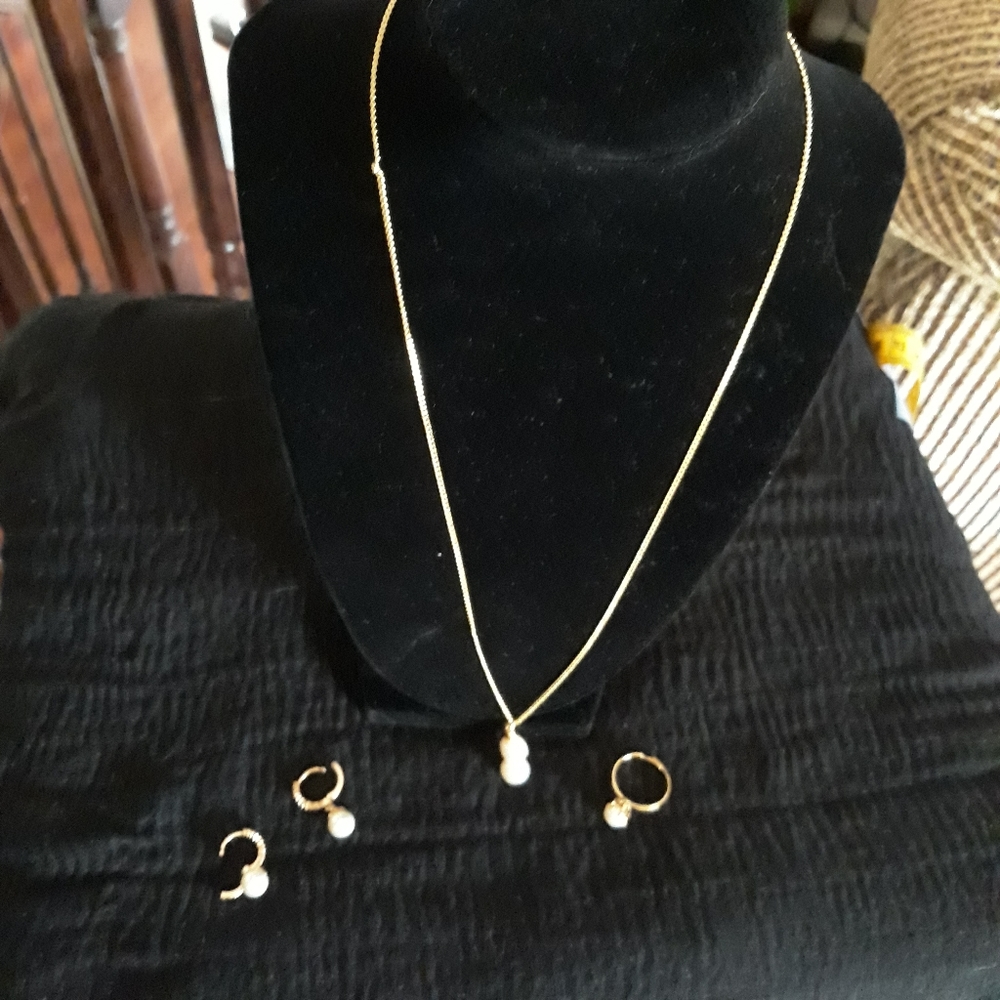 Necklace, earring, and ring